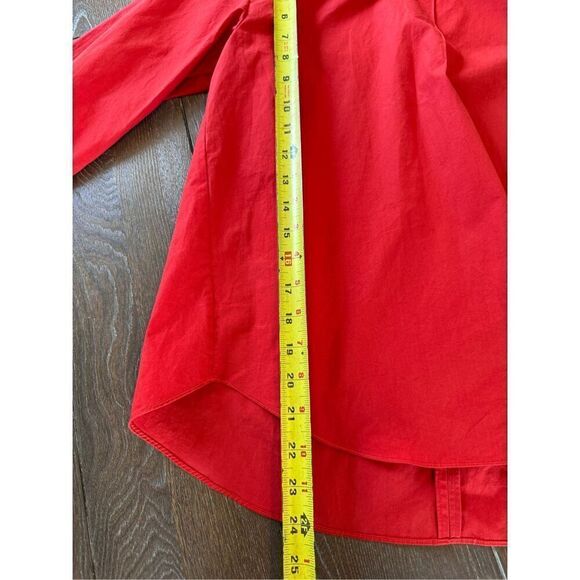 FABIANA PIGNA Crimson Red Blouse Long Sleeve Ruffled Neckline Size Xsmall - Picture 10 of 11